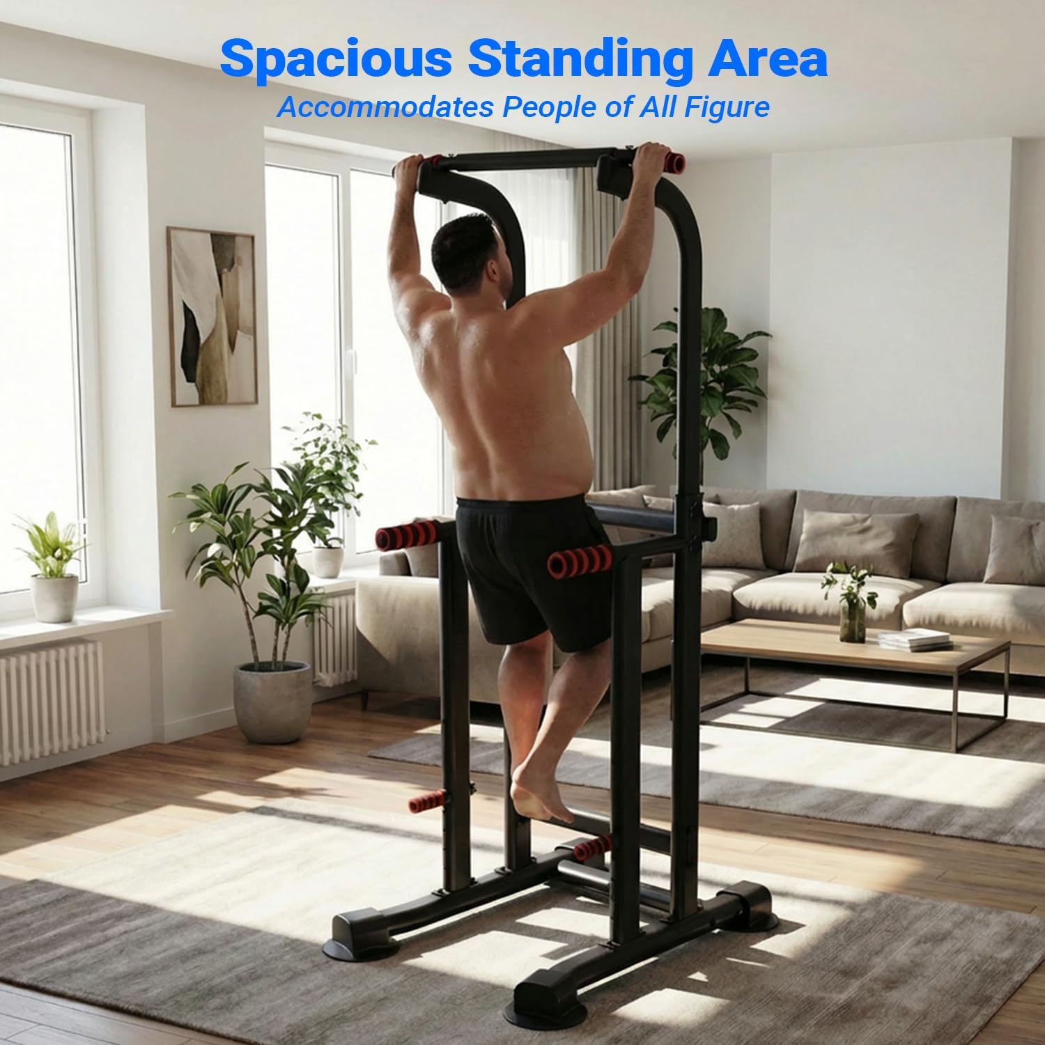 Pull Up Bar Dip Bar Power Tower Free Standing Home Gym Workout Equipment 450 LBS Weight Capacity