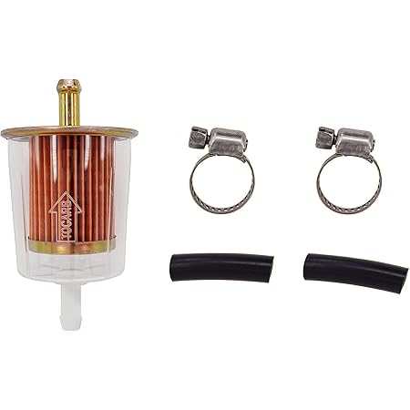 Universal Metal 3/8" Inline Gas Fuel Filter | 5 Pack | Replaces Fram G2 GF11 33032 | 8 In