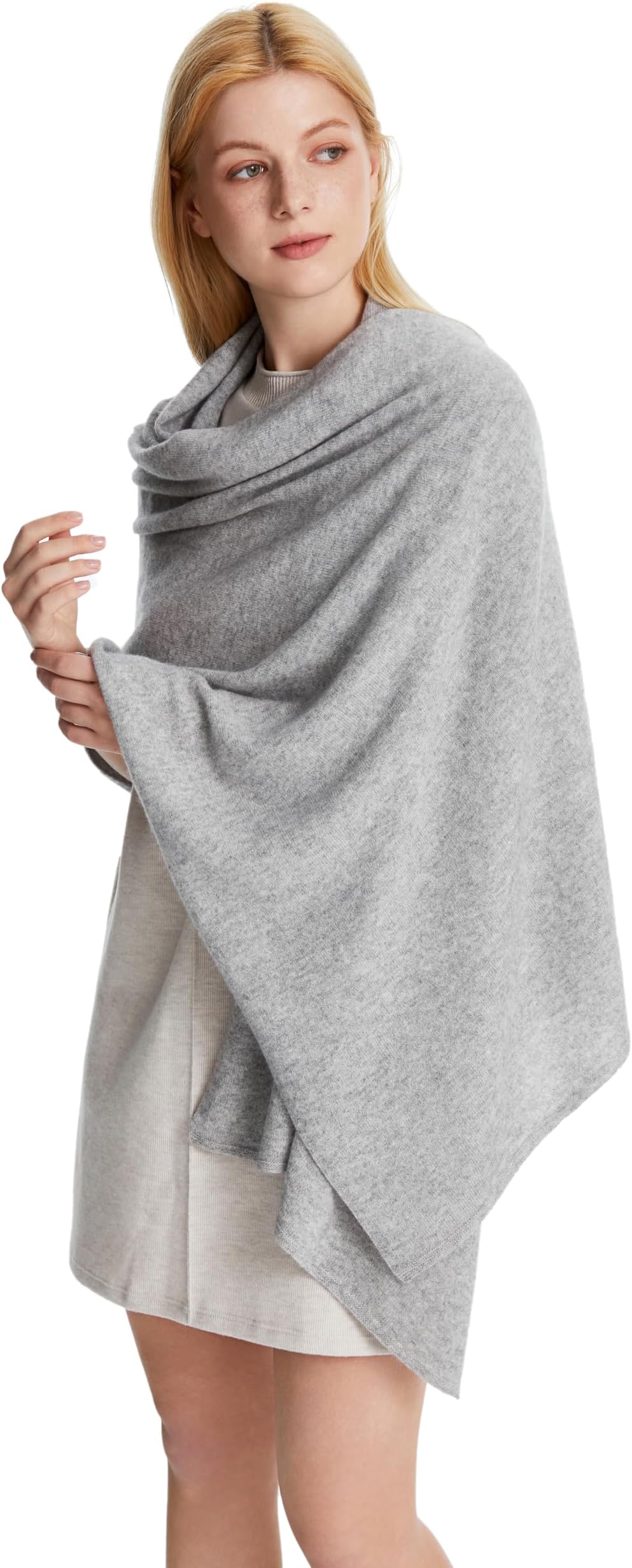 Seasons Comfort 100% Mongolian Luxury Cashmere Shawl - Oversized Pashmina Wraps, Featherlight Scarf, Timeless Design