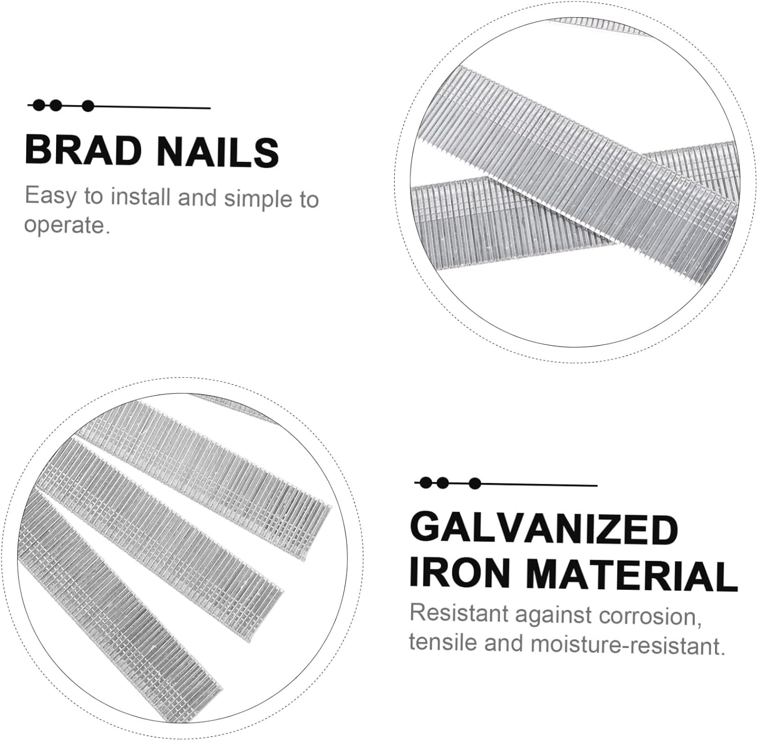 8000pcs Galvanized Finish Nails for Woodworking Strong and Assortment for Cabinetry and Molding Repair Iron Material Easy to Use and Store for Projects