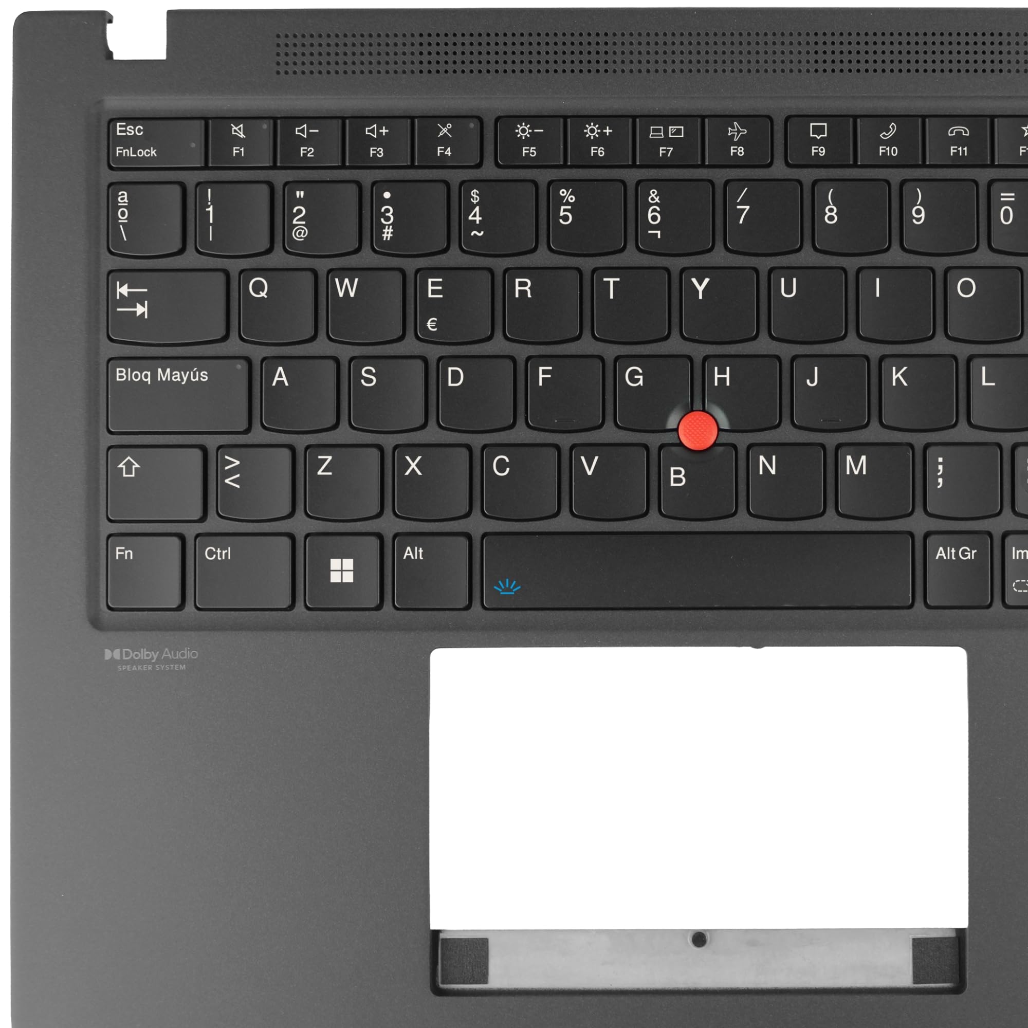 Ersatz-Tastatur kompatibel mit Lenovo ThinkPad T14s Gen 3, Gen 4 - Deutsches QWERTZ-Layout, beleuchtet, TrackPoint