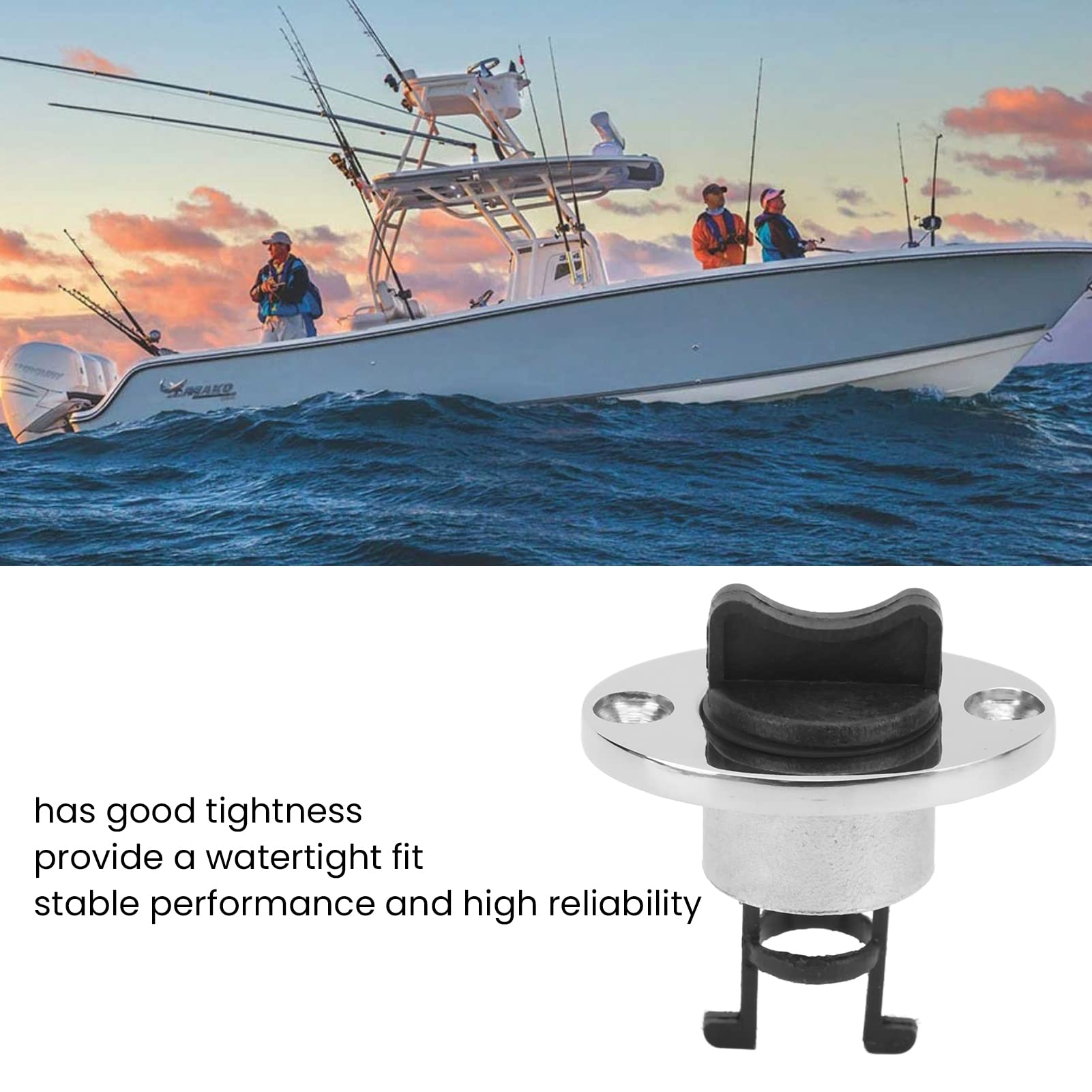 Tappo Di Scarico Per Barca In Acciaio Inox 316 - Per Foro Da 1 Pollice - Con Guarnizione E Viti