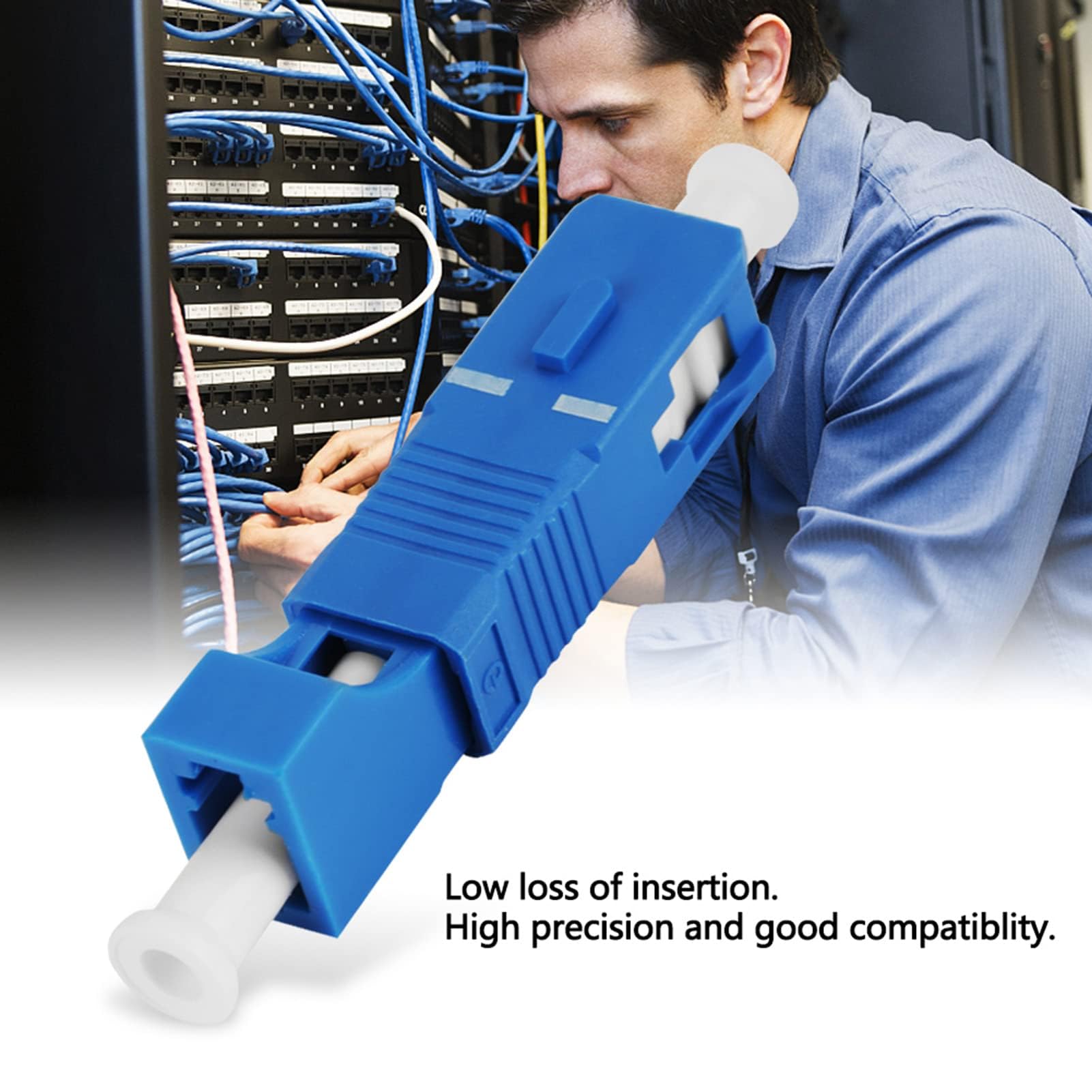 5PCS Fiber Optic Adapter SC Männlich LC Weibliche Hybrid Fiber Optic Adapter Konverter Für Glasfaser-Kommunikationssysteme Und Ethernet-Netzwerkausrüstung