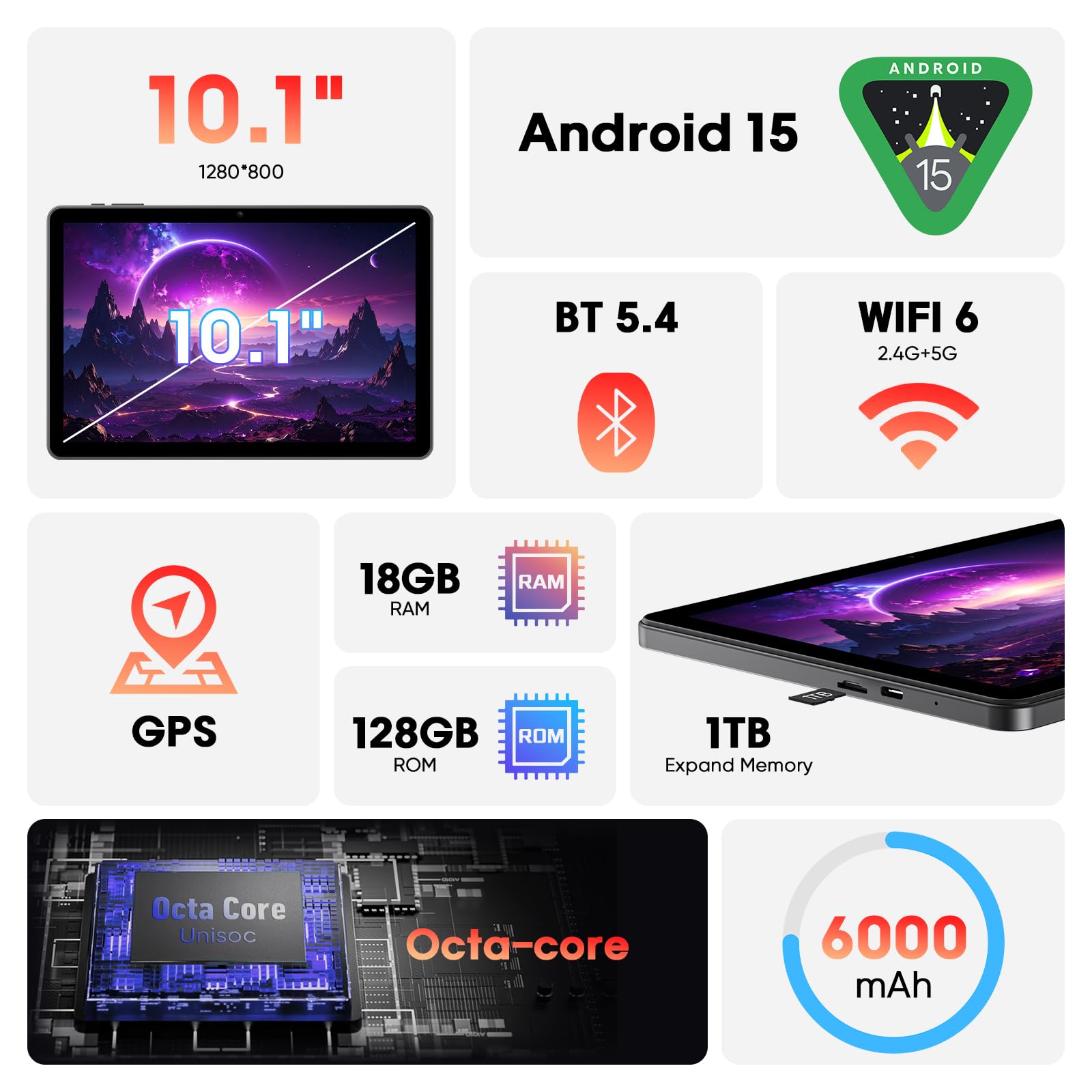 Amazon.com : Raemond Android 15 Tablet 10 Inch with Keyboard Mouse