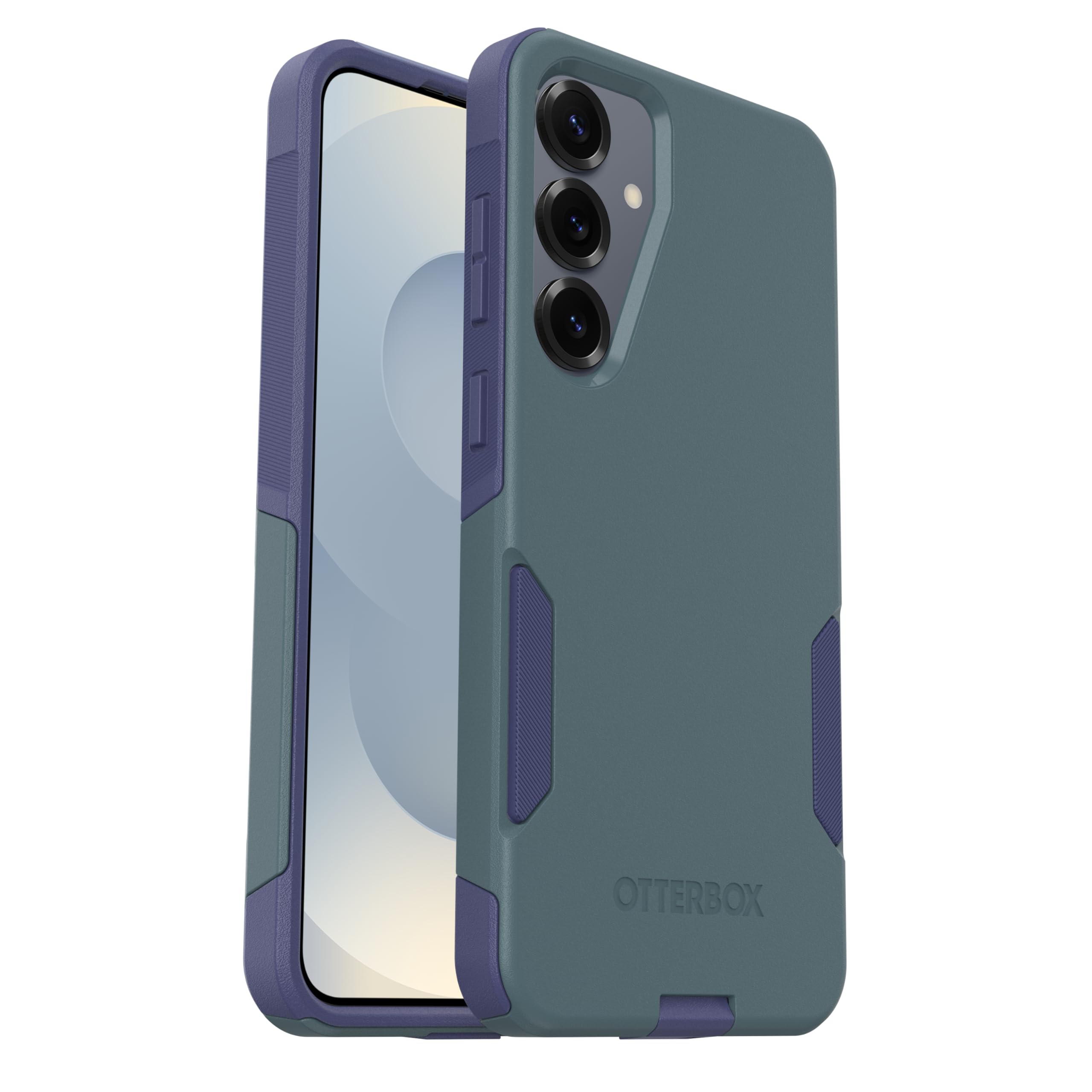 OtterBox Samsung Galaxy S25 (únicamente) - Funda de la Serie Commuter - Harbor Storm (Verde y Azul) - Delgada y Duradera - Compatible con Bolsillo - con protección de Puerto