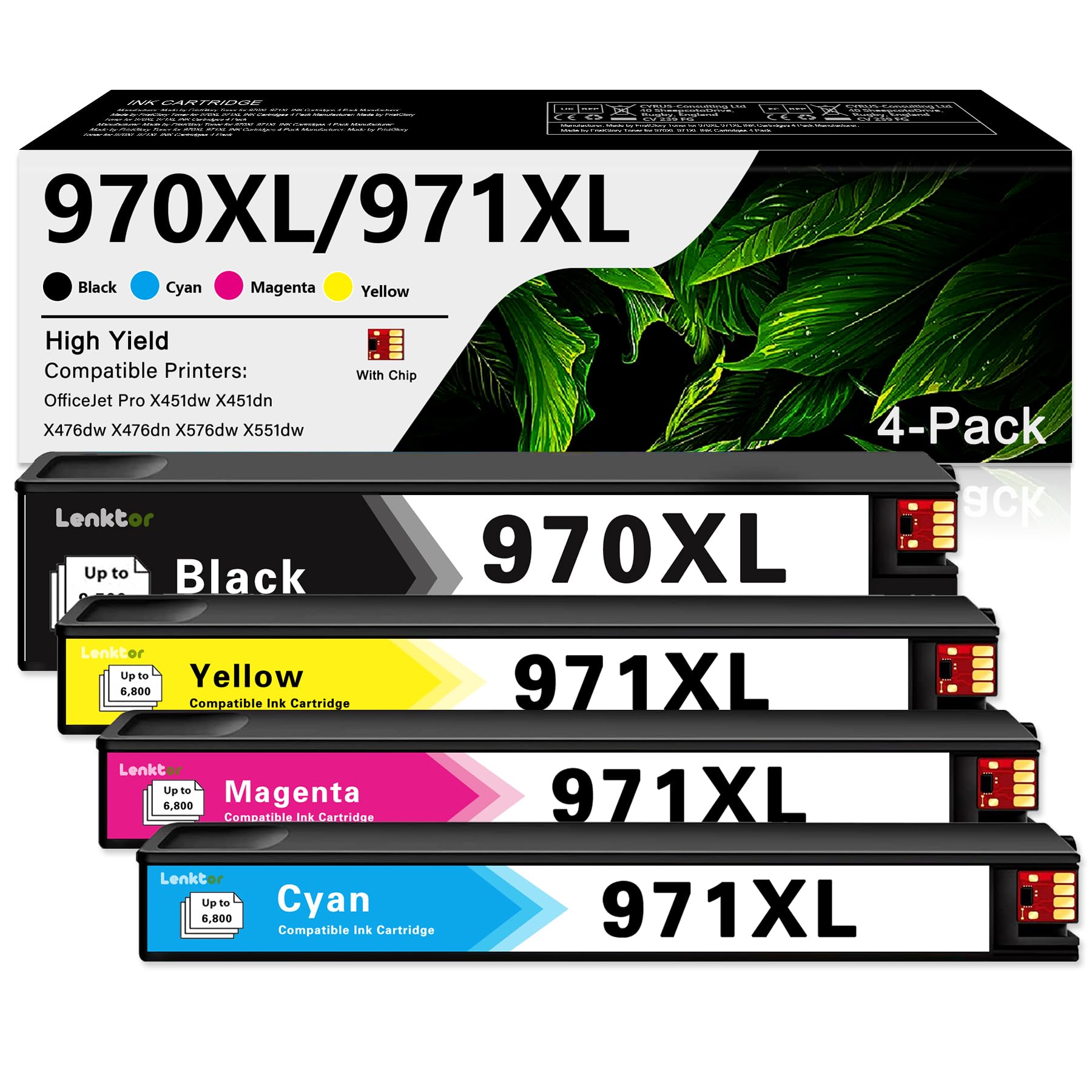 hp - 【jicom】hp 970XL 971XL Amazon.com: 970XL 971XL Ink Cartridges High-Yield