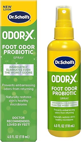 Miniatura 2 de Dr. Scholl's ODOR-X - Aerosol probiótico de olor para pies, 4 onzas  Elimina inmediatamente los peores olores y polvo en aerosol para combatir el