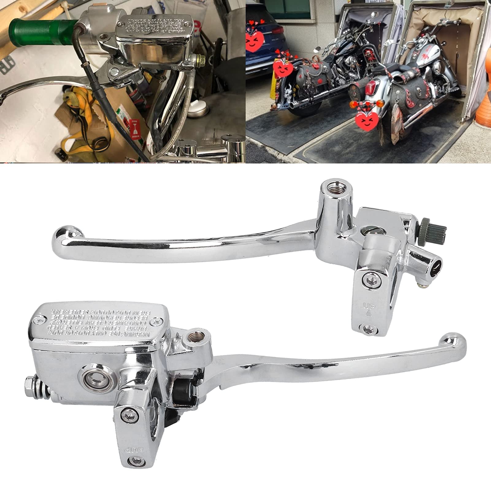 Akozon Leva Principale della Frizione del Freno 2 Pezzi 1 Pollice Manopole della Leva del Freno della Leva della Frizione Accessorio Universale in Lega di Alluminio per Moto