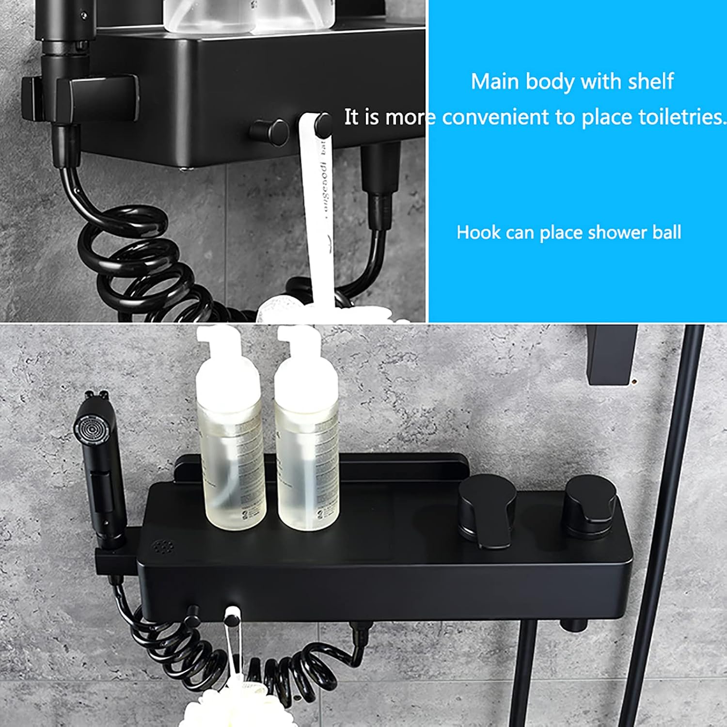 シャワーシステム ブラックシャワー蛇口セット 真鍮シャワーコンボセット 壁掛けミキサーシャワー 浴槽用蛇口付き 3モードハンドヘルド シャワーシステム  隠しシャワー蛇口セット 壁掛け クロム真鍮シャワーミキサータップセット ハンドシャワーとウォーターフォール ...