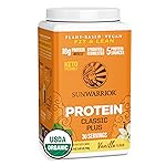 Clean Vegan Protein Powder Vanilla | Organic Protein Powder Plant Based Formula with 5 Superfood Blend Sprouted & Fermented | Non-GMO Low Carb Soy Dairy & Gluten Free (Vanilla, 30 Servings)