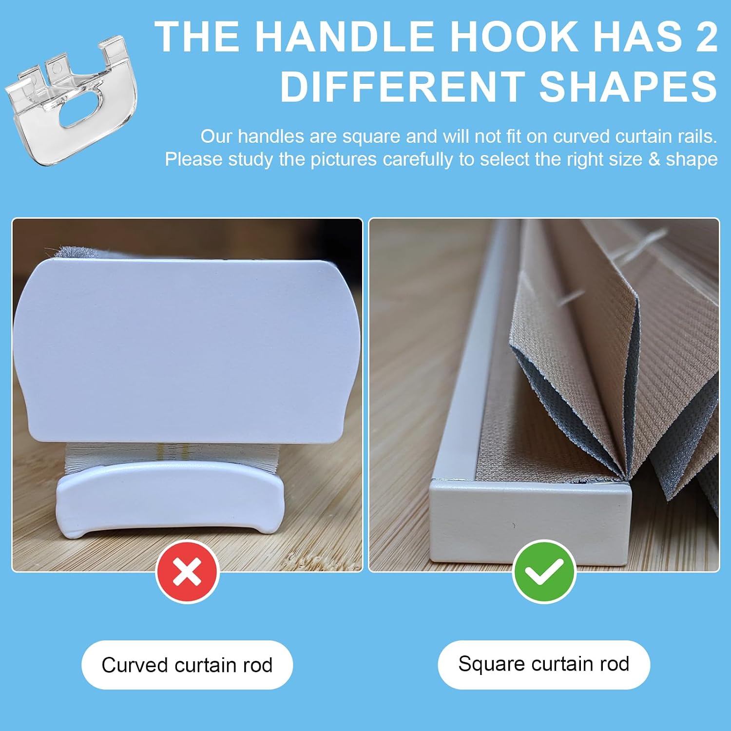 3 Pack Cordless Honeycomb Shade Lift Handles for Graber and Bali