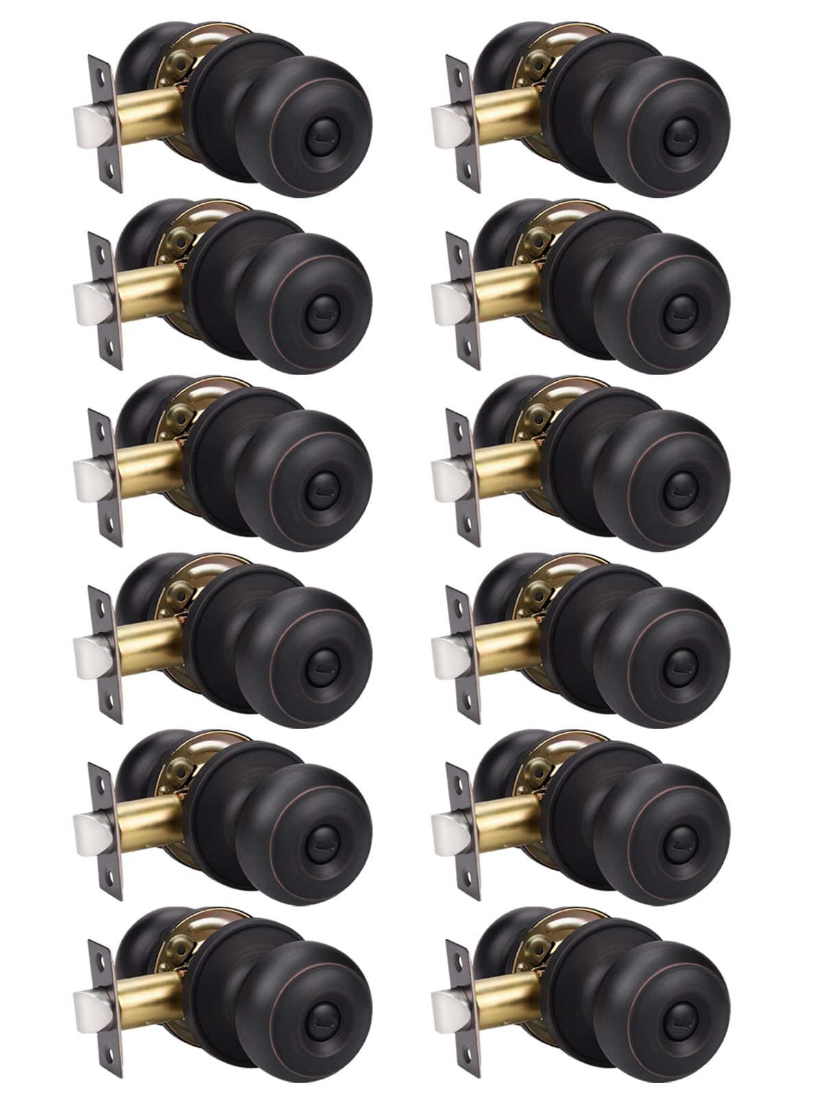 Privacy Door Knobs with Lock - Brushed Nickel -20