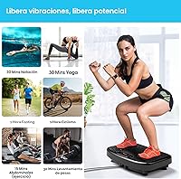 Vista 4 de SoftGym Vibration Plate Exercise Machine for Lymphatic Drainage,Power Vibrate Stand Shake Board 450 Lbs Capacity Whole Body Workout Waver with