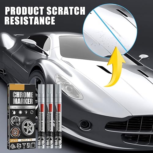 Miniatura 4 de ihreesy 3 marcadores cromados de espejo líquido, impermeables, cromados, metálicos, para bricolaje, kit de marcado de cromo líquido para madera,