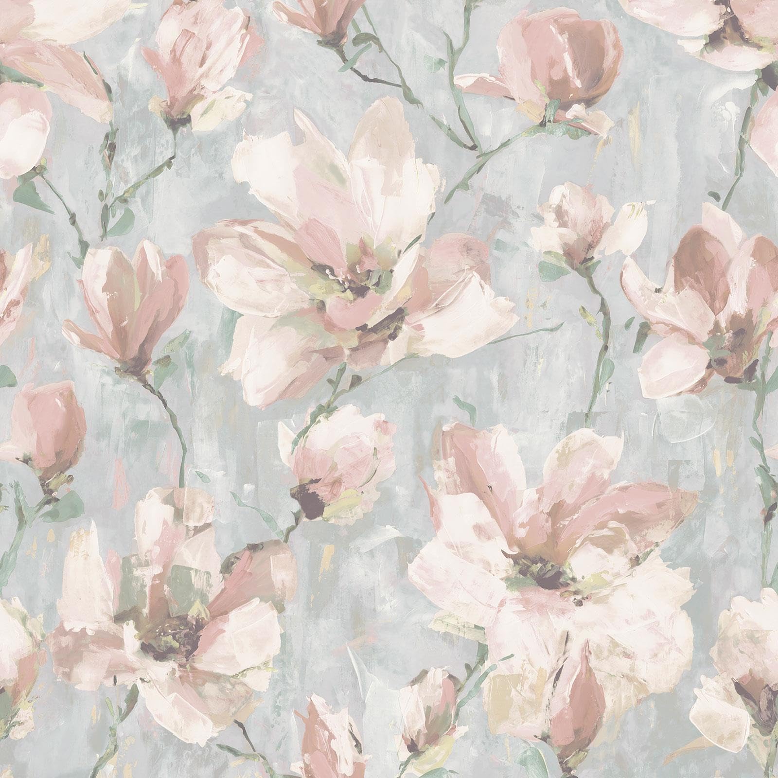 Grandeco Camilla Floral Blush Wallpaper Paste The Wall Traditional Vinyl