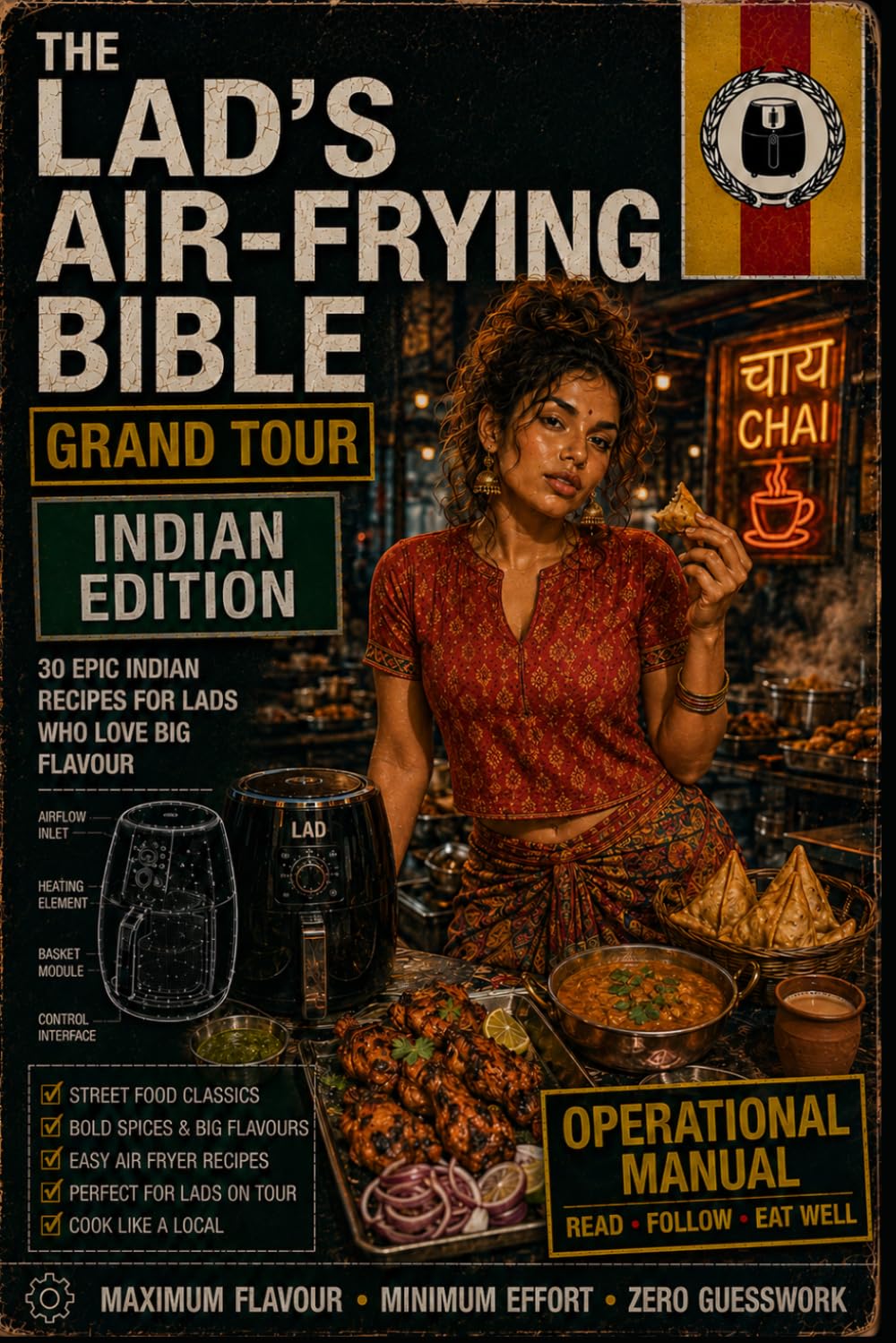 THE LAD’S AIR-FRYING BIBLE GRAND TOUR – INDIA EDITION: 30 Air-Fried Indian Street-Food Recipes Inspired by Madurai Heat, Mumbai Chaos, Kerala Curry ... Cooking (The Lads Air Frying Bible Series)