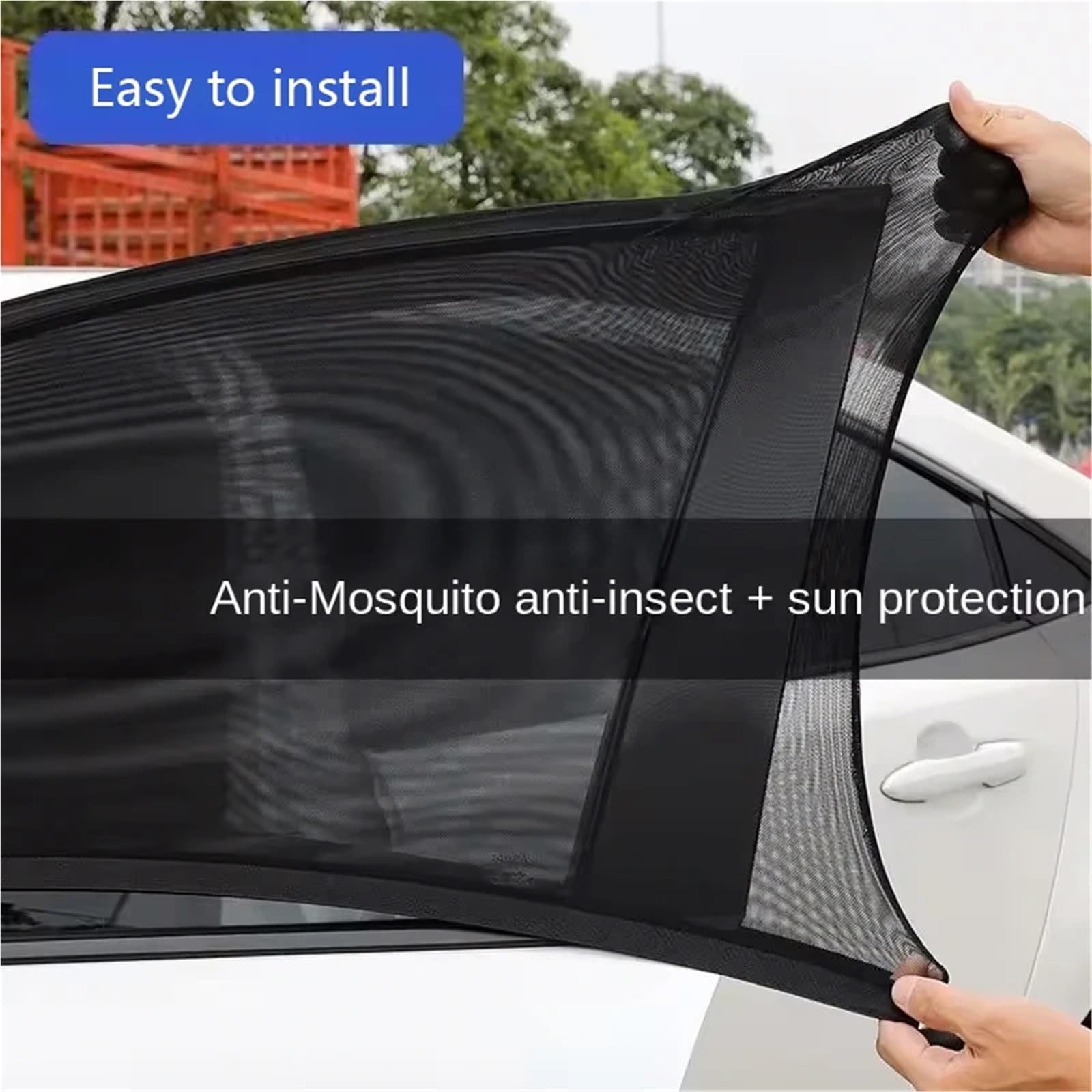 osłona szyby drzwi Siatka izolacyjna UV Protect Shield, pasuje do Dacii, pasuje do Dustera Logana, sprężyny Sandero Stepway Dokker Lo(4Pcs SUV Front Rear)