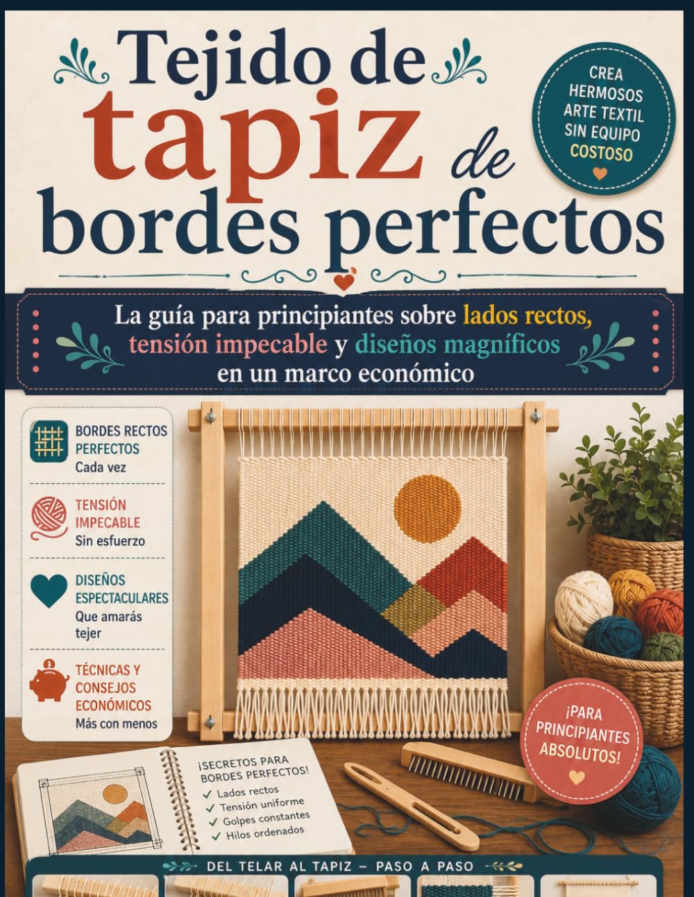 Tejido de tapiz de bordes perfectos: La guía para principiantes sobre lados rectos, tensión impecable y diseños magníficos en un marco económico
