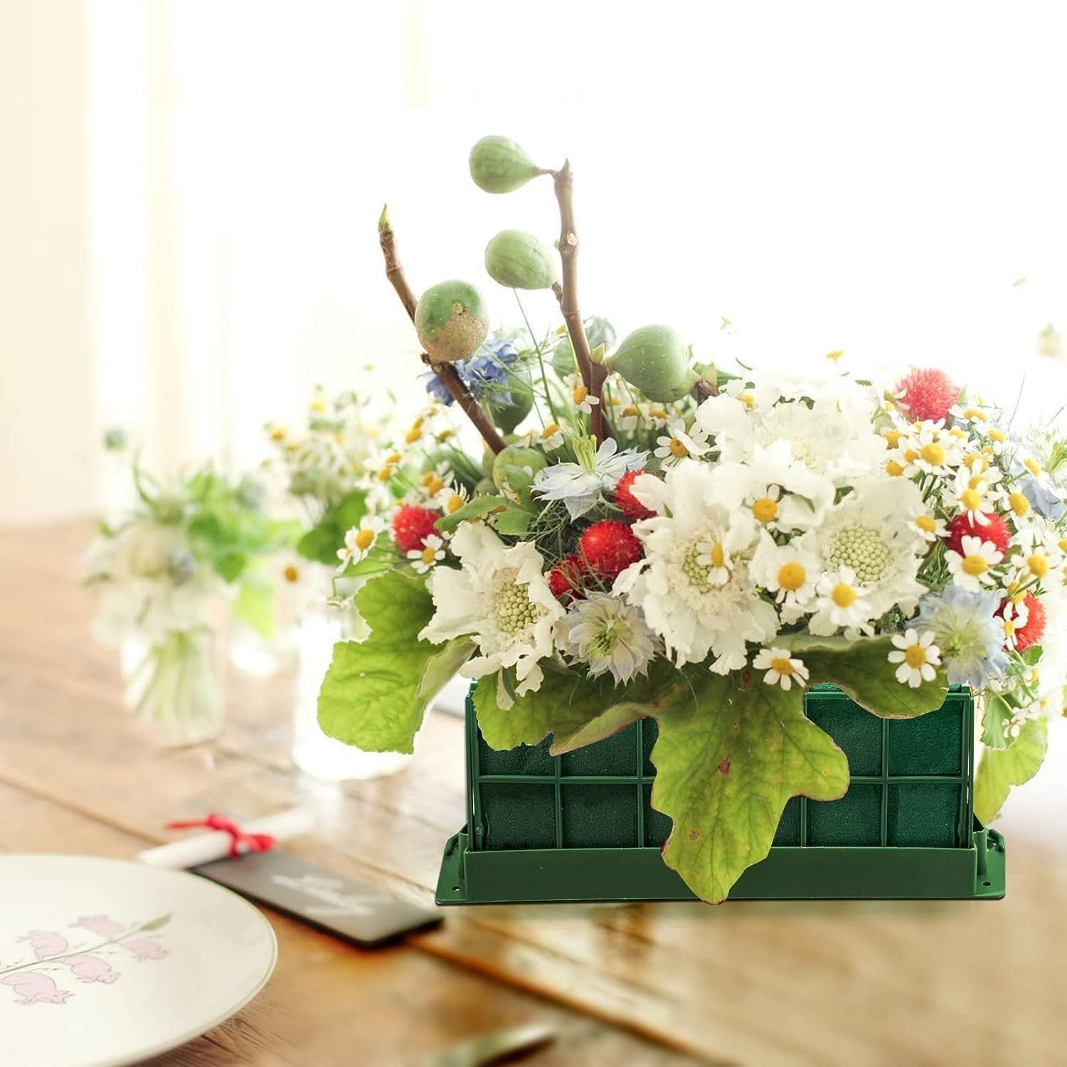 12 Cages En Mousse Florale Avec Ventouses - Support Pour Compositions Fleuries - Mariage, Noël, Événements - 4