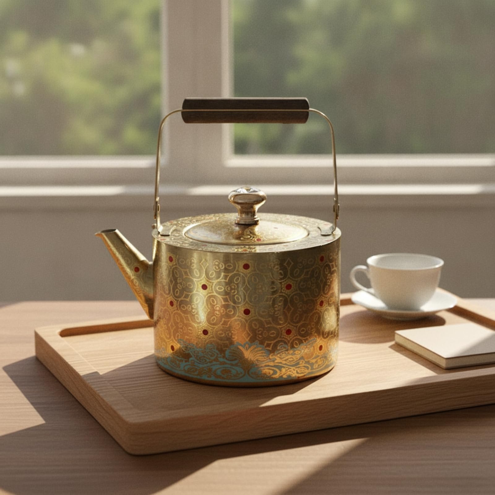 kowaku Théière En Acier Inoxydable 1,5 L Robuste Verseuse Polyvalent Carafe pr Réception, Style A