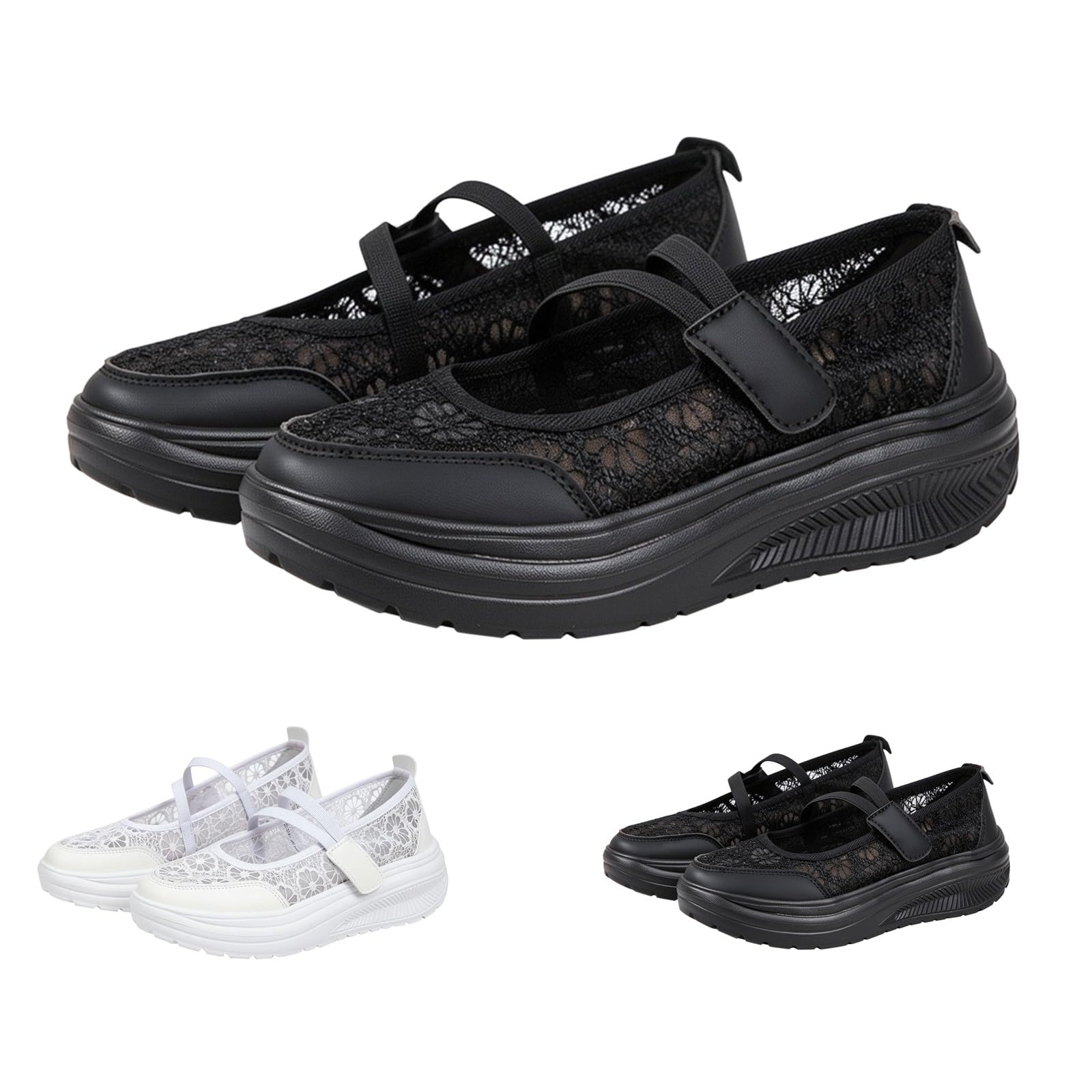 Zapatos tiroleses para mujer, estilo tirolesa, de encaje, con plataforma