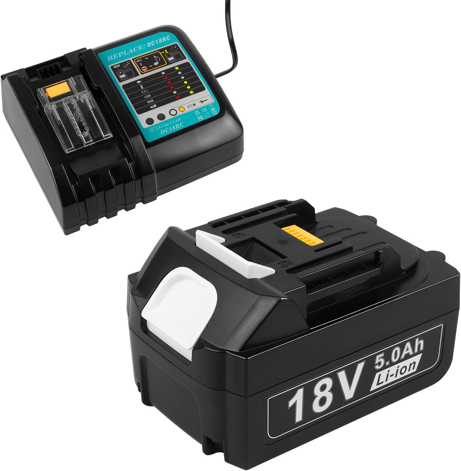 10x Makita 18V 5,0Ah Akkus + 4-fach Ladegerät – Komplettpaket Für LXT-Serie