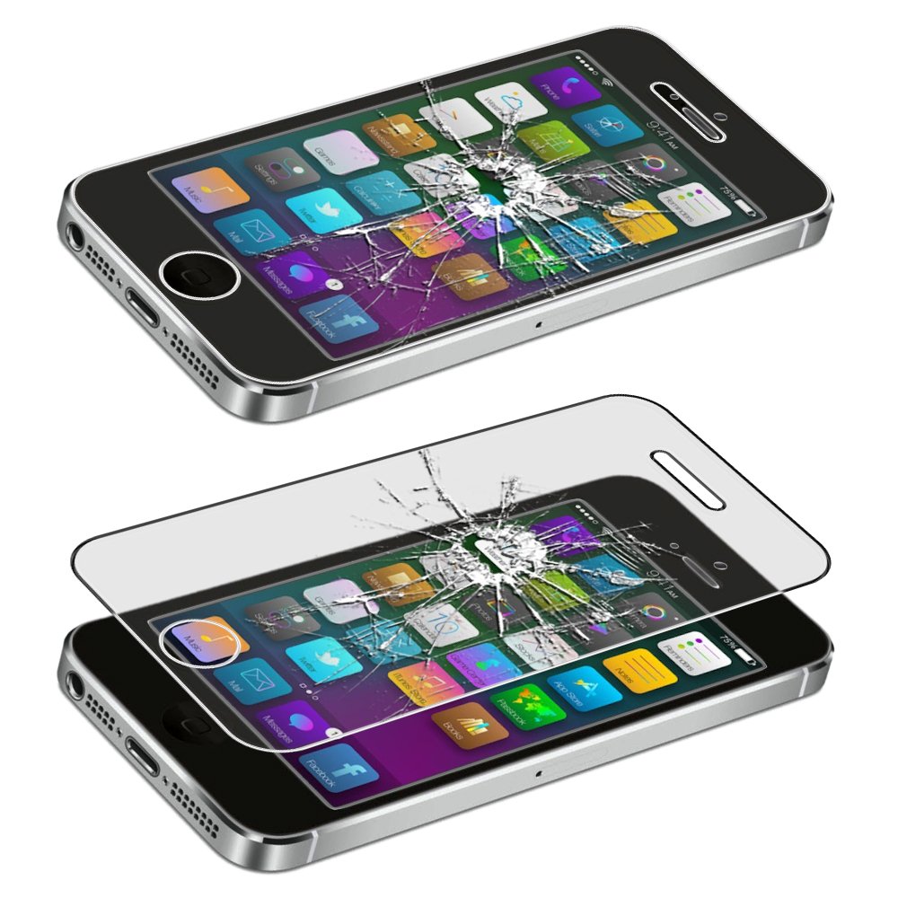EbestStar Vetro Temperato Per IPhone 4 E 4S – Pellicola 9H Antiurto E Antigraffio, Installazione Senza Bolle