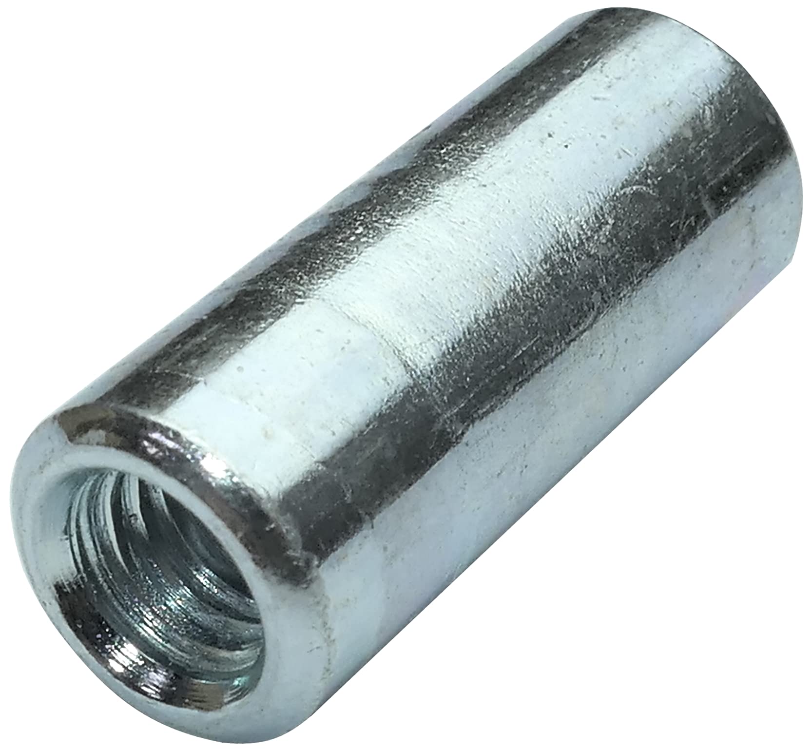 AERZETIX Tuercas Manguitos Acoplamiento M6x25x10mm, Juego de 10 | Roscados, Conexión Redonda Cilíndrica, Prolongador, Acero Galvanizado, C49628