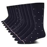 Men&apos;s Casual Soft Cotton Blend Crew Socks - 10 Pack