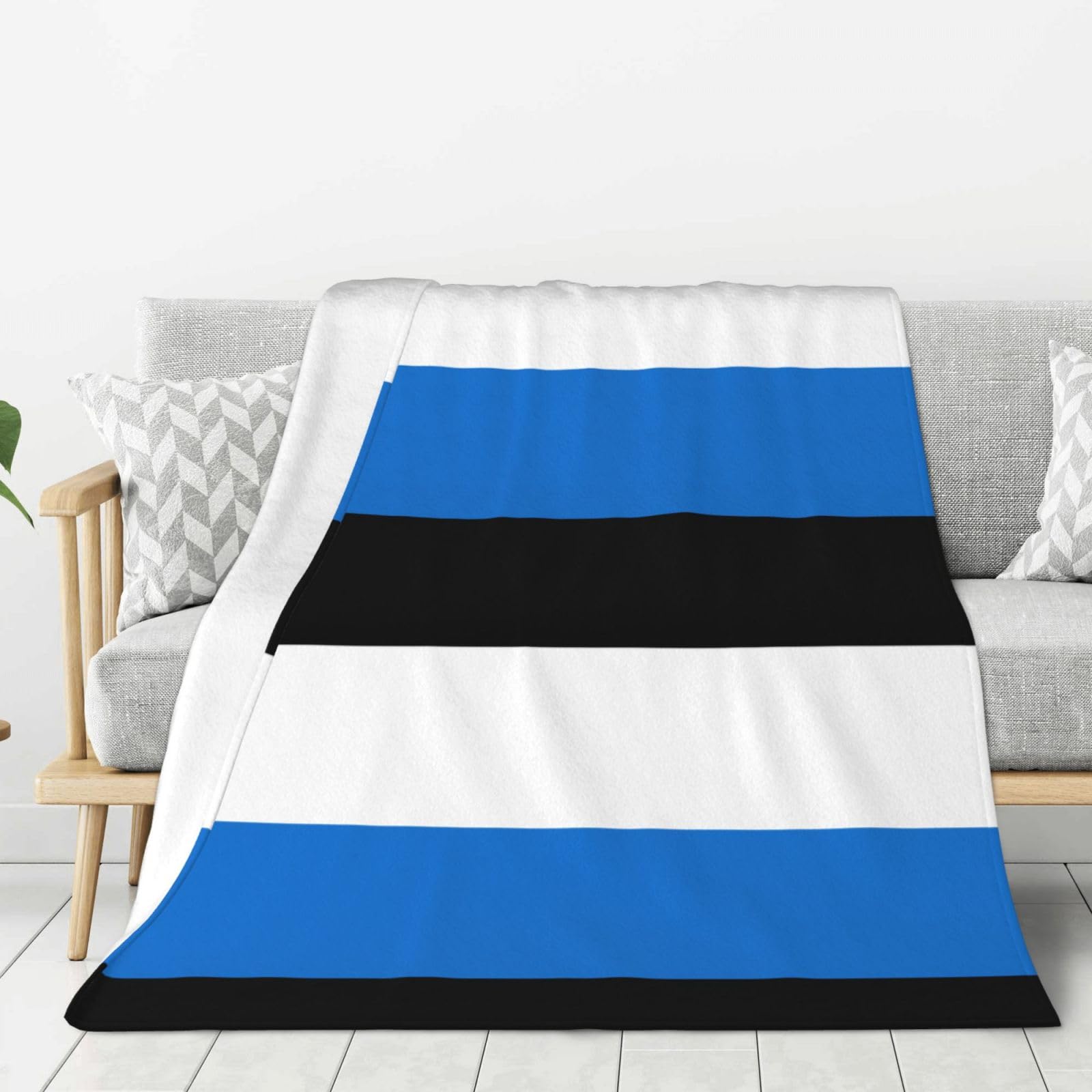 Plaid drapeau Estonie couverture chaude de camping et canapé