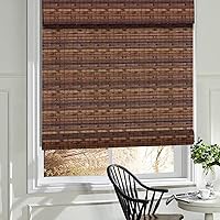 Vista 11 de LANTIME Persianas de madera para ventana, persianas enrollables opacas de bambú, fácil instalación para el hogar y el jardín, patrón 1