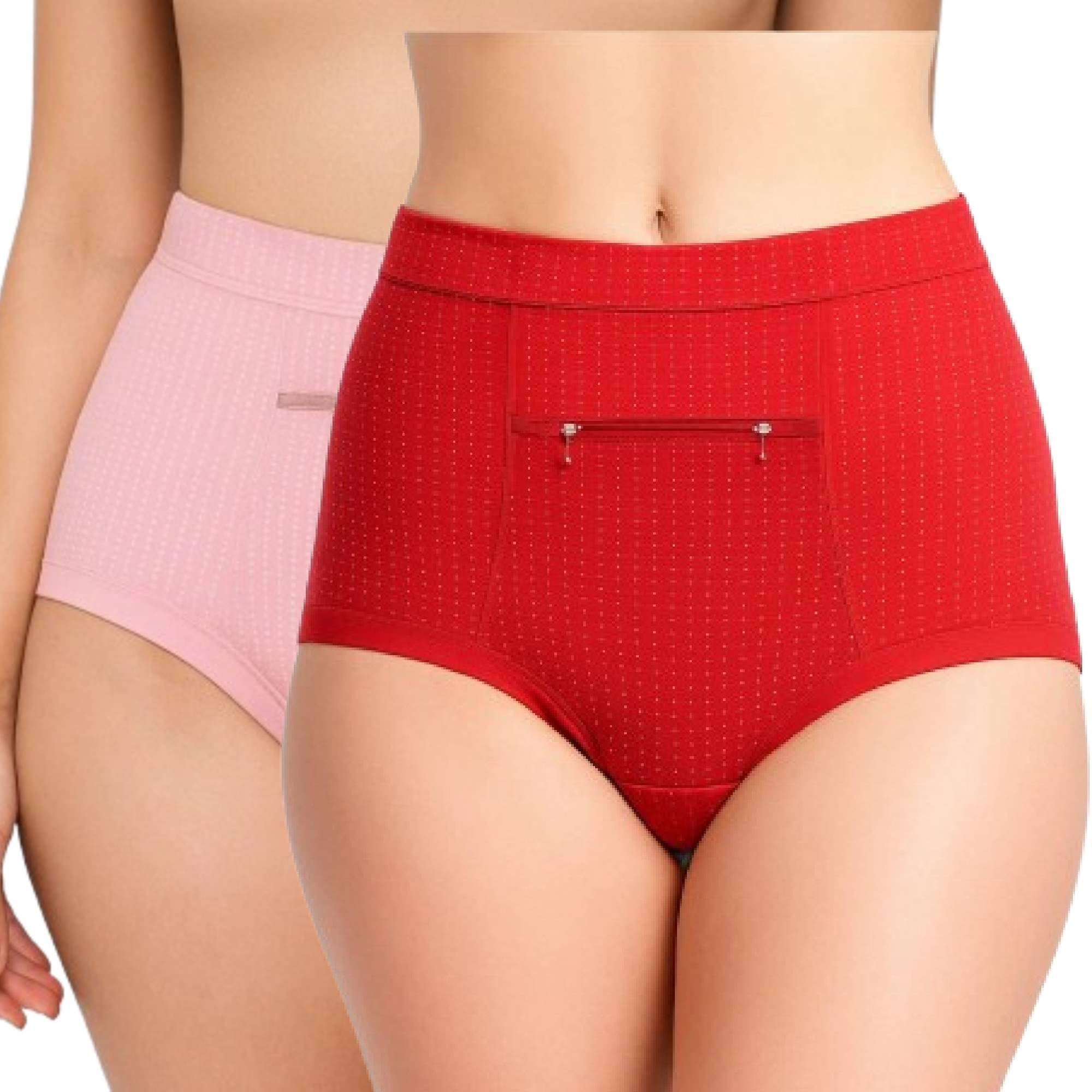 High Coverage Cotton Blend Mid Rise Hipster Zipper Panty Waistband for Women and Girls | Women Regular Panties Underwear with Zip-image-39