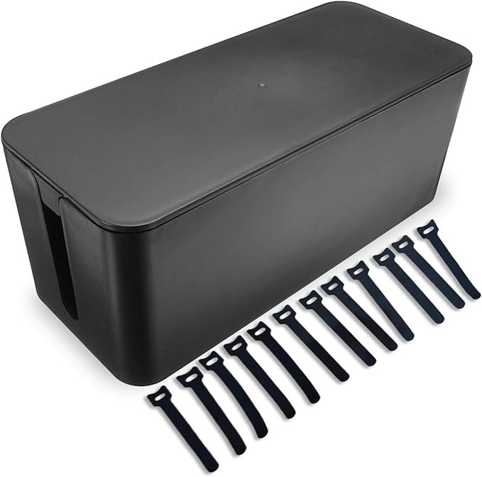 Cable Management Box Hide Wires and Surge Protector Box