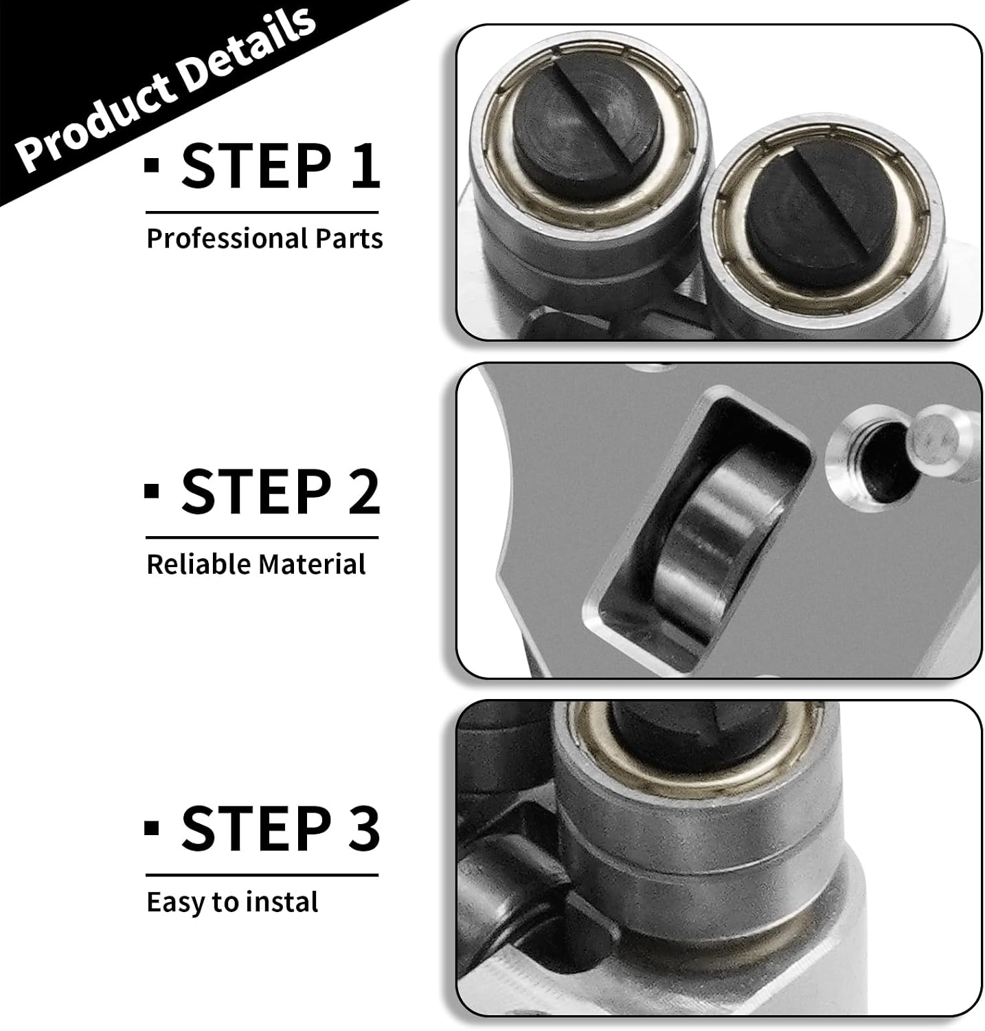 42-24-0015 Bandsaw Front and Rear Guide Roller Kit, Replacement for 6232-20 (D51A) 6238-20 (D52A) 2729-22 2729-20 2729-21 Deep Cut Bandsaw, Replaces 42-28-0025