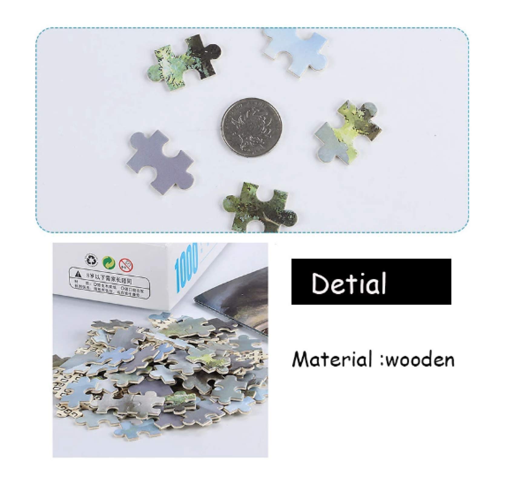 Puzzle In Legno 1000 Pezzi Per Adulti – Arte Da Parete Vq692Zw – Gioco Antistress Da 75x50 Cm