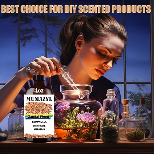 Miniatura 6 de Aceite esencial de sándalo, aceite de sándalo, 4 onzas líquidas, 4.1 fl oz para difusor, humidificador, limpieza de yoga, bricolaje, velas,