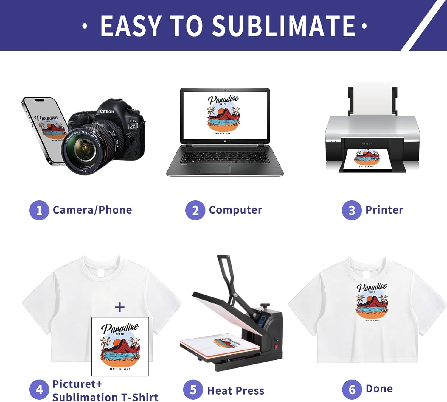 4 Pack Women's Polyester Blank Sublimation Crop T-Shirts, Crop Tops for Women for Sublimation Tie Dye Heat Press - Image 5