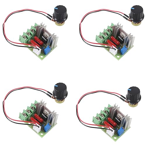 Miniatura 8 de Diitao Regulador de voltaje de CA de 2 piezas, módulo regulador de voltaje eléctrico SCR de 50-220 V, 2000 W, regulador de temperatura, regulador de