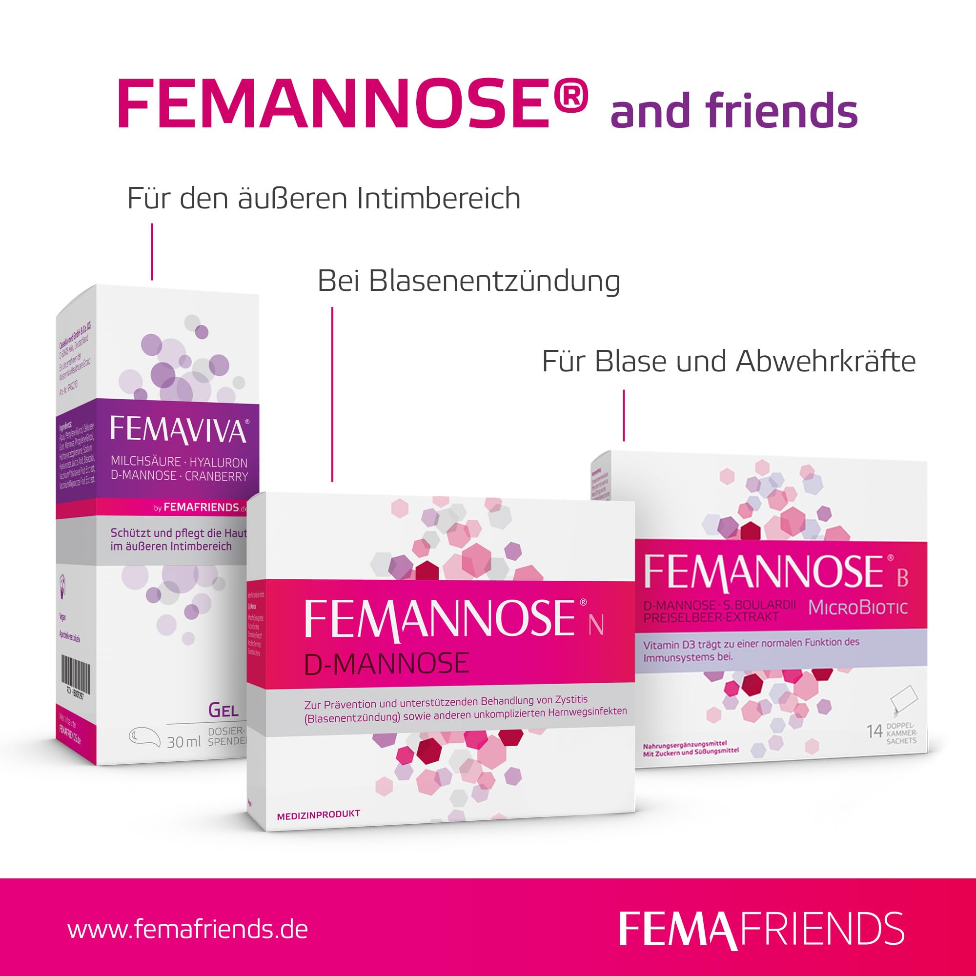 Femannose N – 2 x 30 Trinkgranulat mit je 2000 mg D-Mannose Pulver hochdosiert - zur Prävention & unterstützenden Behandlung von Blasenentzündung und unkomplizierten Harnwegsinfekten – antibiotikafrei