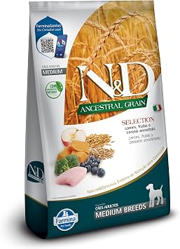 Ração N&D Ancestral Grain Selection Cães Raças Médias 15kg