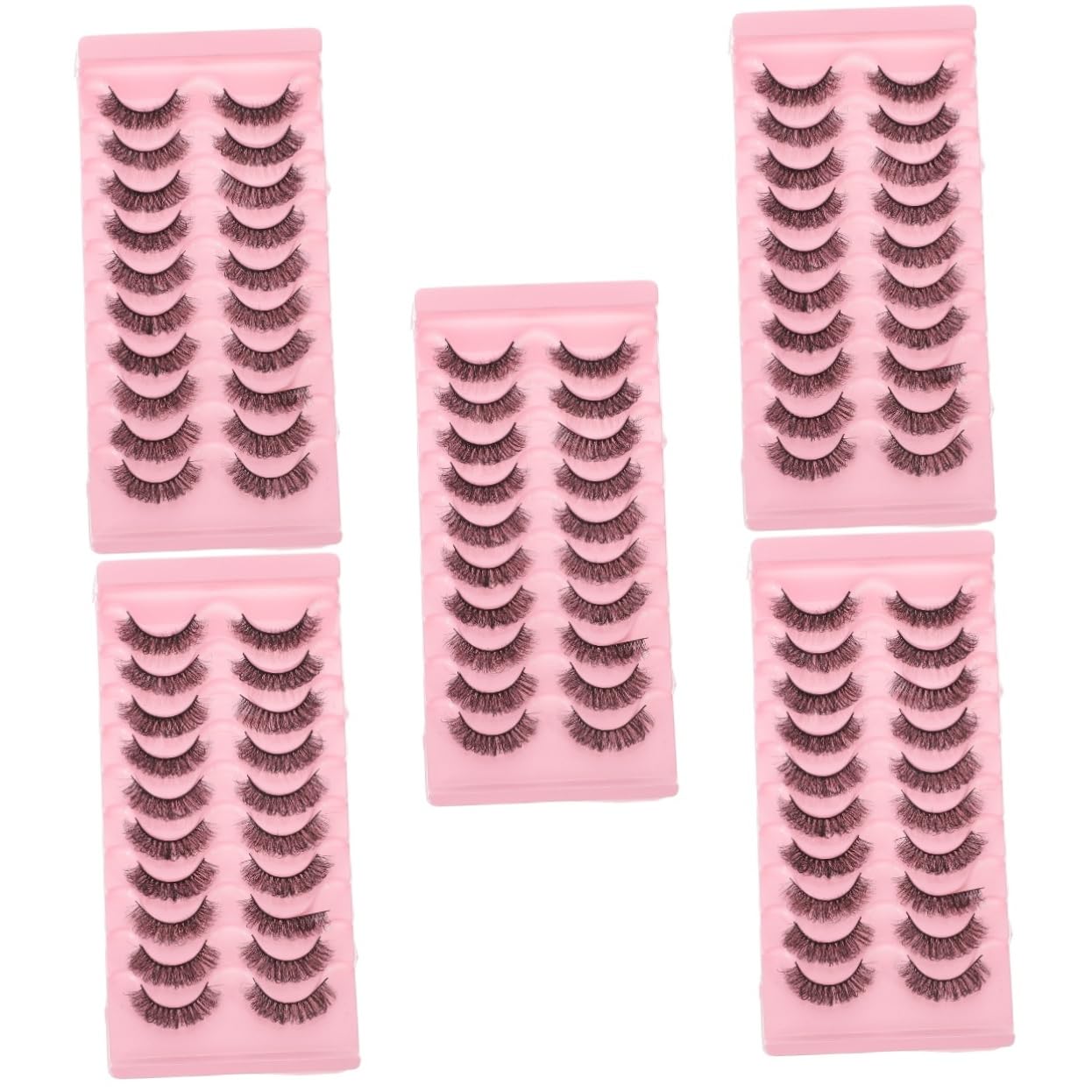 FOMIYES 5 Set Di Ciglia Finte Spesse Confezione Soffice E Finte Assistente Per Donne E Ragazze Ciglia Finte Naturali Accessori Per Il Trucco 10 Paia*5
