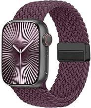 Zedoli Magnetic Braided Solo Loop Compatible with Apple Watch Band 38mm 40mm 41mm 42mm 44mm 45mm 46mm 49mm,Stretchy Nylon Sport Strap for iWatch Series 11 10 9 8 7 6 5 4 3 2 1 SE Ultra Ultra 2 Ultra 3