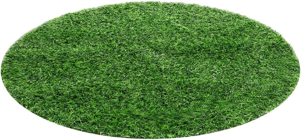 PRETYZOOM Simulated Grass Round Table Mat, 19.68"X19.68" Green Artificial Grass Placemat for Wedding, Party, Banquet, Indoor/Outdoor Decoration, Comfortable Centerpiece