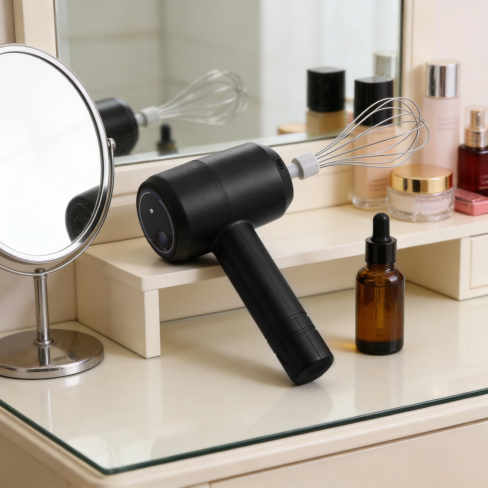 Mélangeur électrique pour coloration capillaire : Mélangeur à main sans fil pour coloration capillaire - Fouet automatique rechargeable pour crème colorante - Accessoires de coiffure