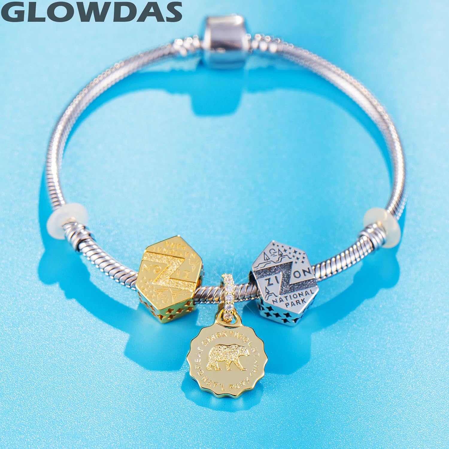 Great Smoky Mountains National Park Charm Pendant, fit Pandora Travel Bracelet Necklace, 925 Sterling Silver Bear and Mountain Life Dangle Bead, Gift for Best Mom/Friend - Image 6