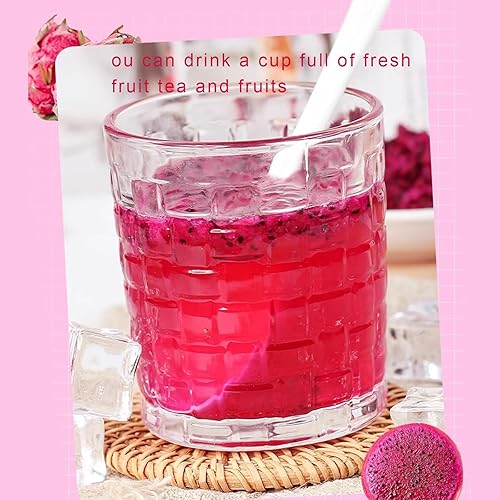 Miniatura 5 de Bocadillo liofilizado de fruta del dragón en cubitos - 4.23 onzas, grano pitaya liofilizado (fruta del dragón), fruta del dragón liofilizada