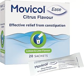 Movicol Ease Stick Sachets, Citrus, 20 Sachets, Constipation Relief for Adults, Laxatives, Relief, hydrates, softens & Help Restore Natural Bowel Movement