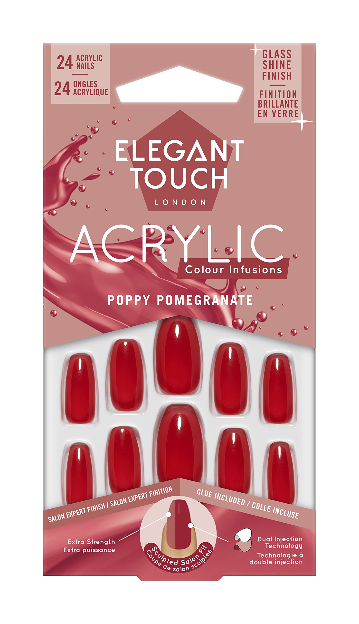 Elegant Touch Colour Acrylics Poppy Pomegranate