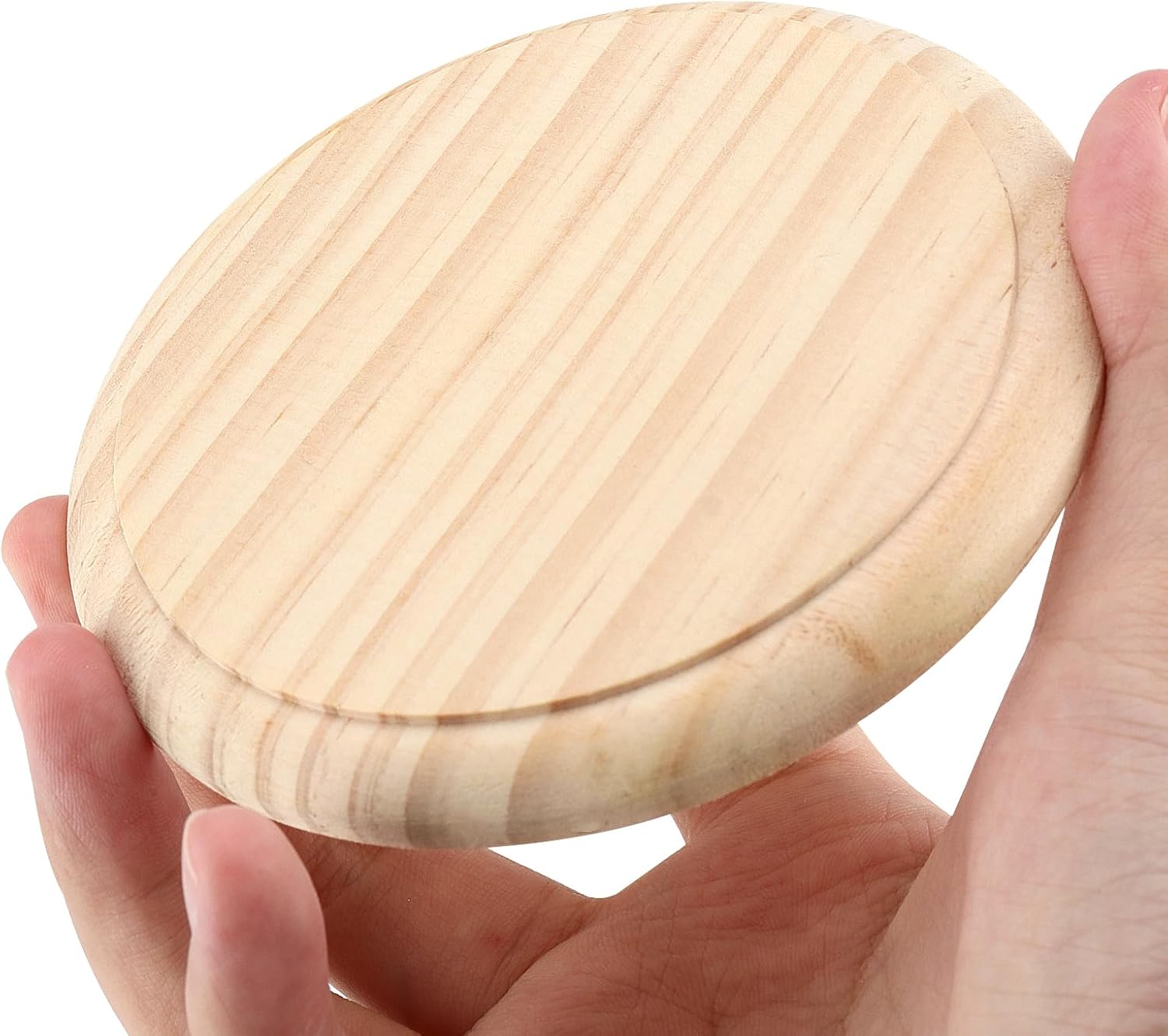 20 PCS Unfinished Round Wooden Plaque, 4 Inch Natural Wood Circle Base, Round Wood Plaque for Crafts, DIY, Home Decoration