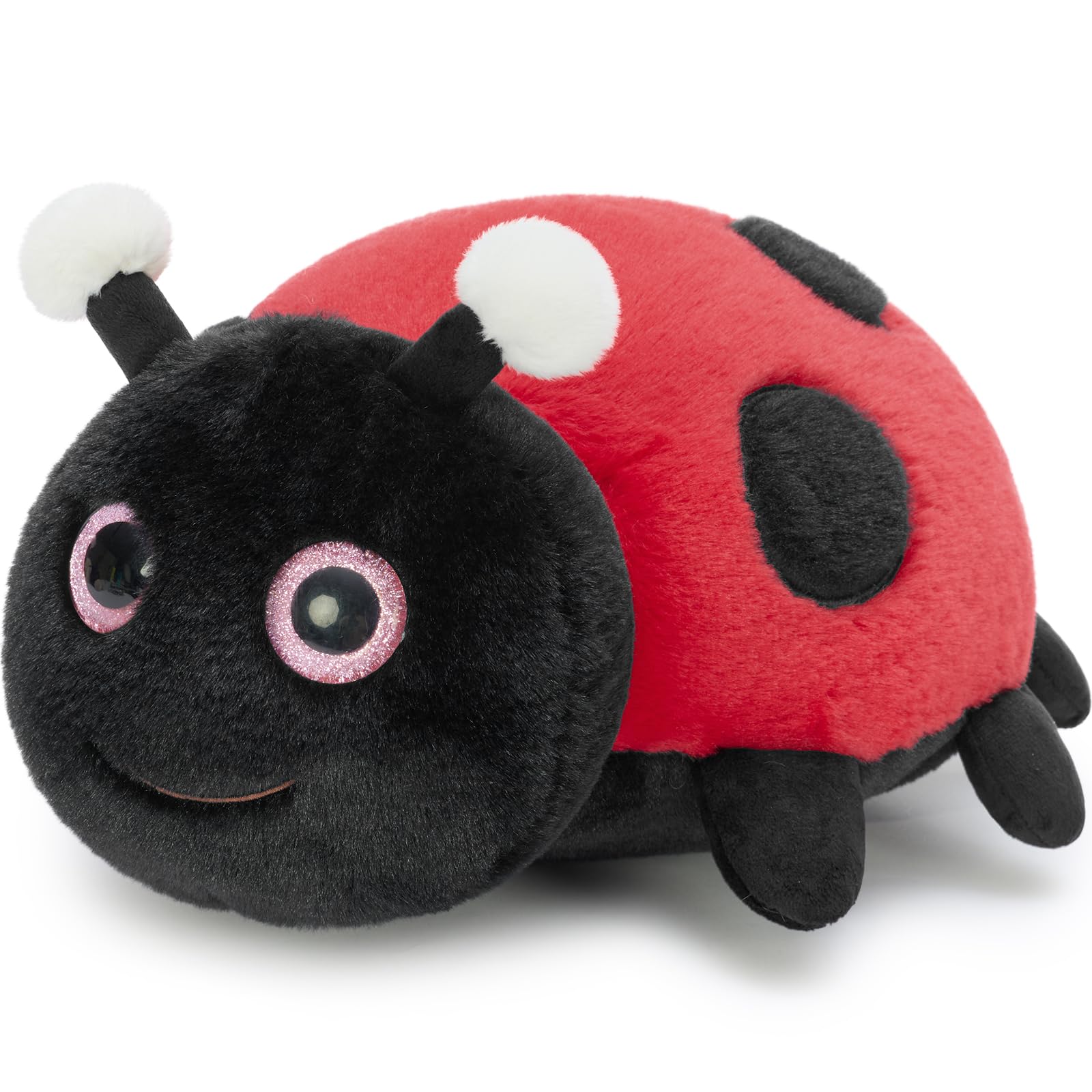 MaoGoLan Giant 40cm Ladybird Plush Toy, Glow Antenna Big Eyes Cute Stuffed Animal Presents for Kids Girls Boys Birthday Party Decorations โ image 1